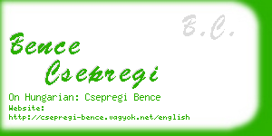 bence csepregi business card